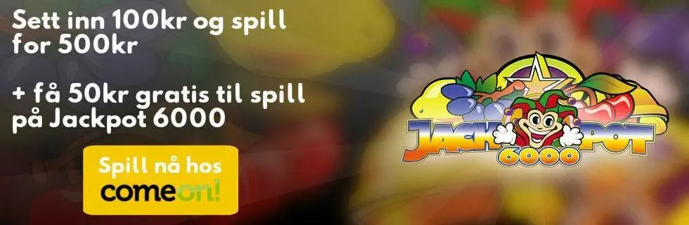 Spilleautomaten Jackpot 6000 slik den ser ut i lobbyen