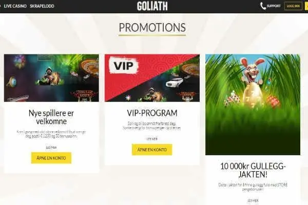 Goliath Casino Tilbud