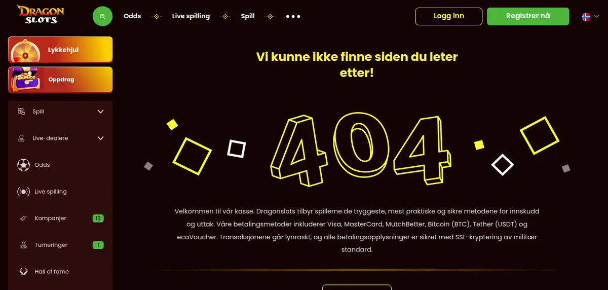 Bordspillene i et casino som tar imot norske spillere